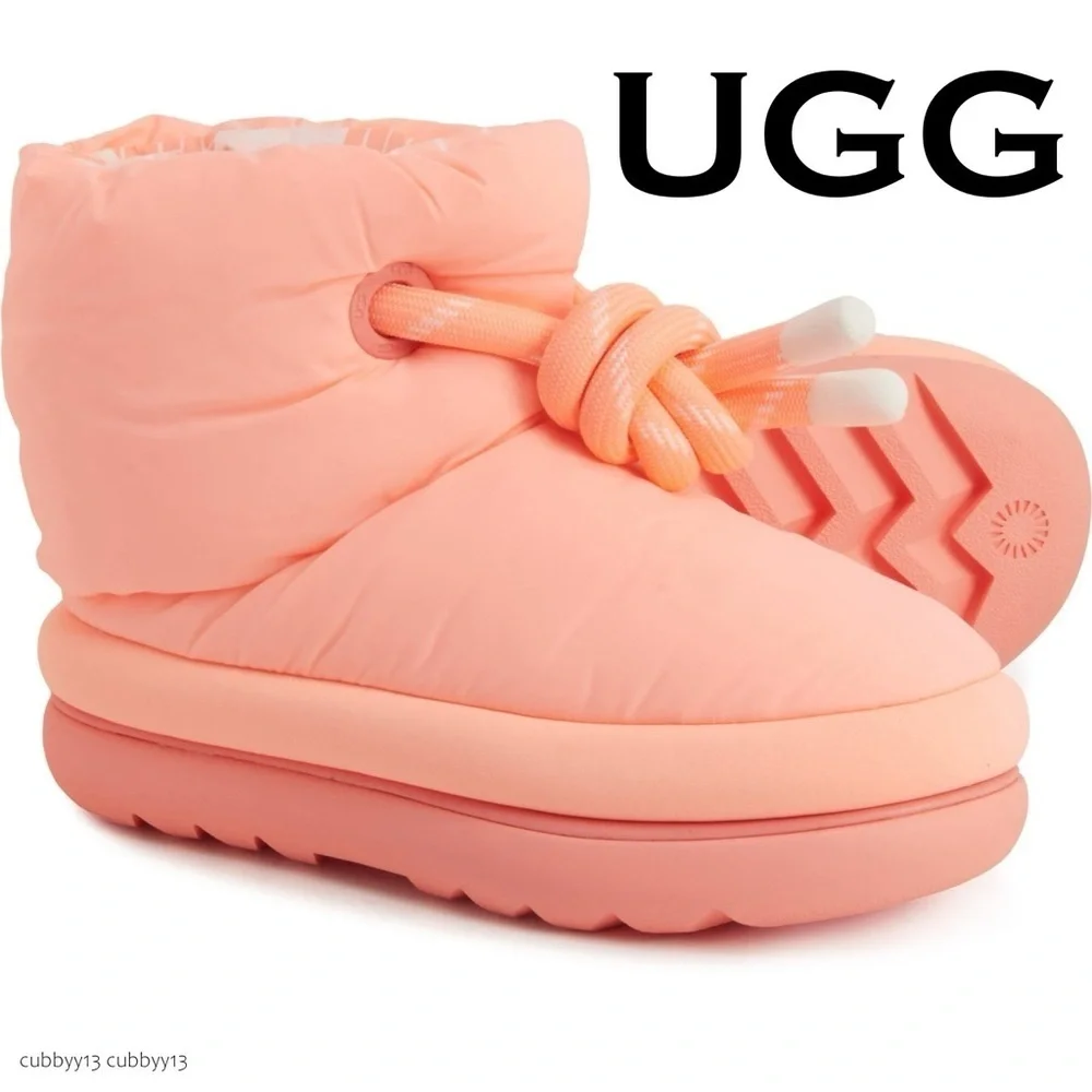 UGG CLASSIC MAXI SHORT SWEETHEART SLIP ON PUFF BOOTS